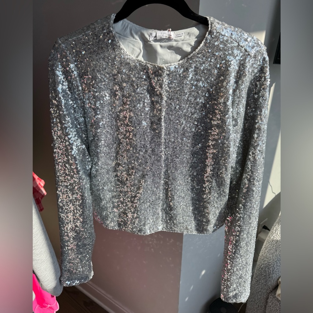 NWT GOOD AMERICAN - Sequin Crop Cardigan - $179 - Size L